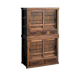 Vintage Japanese Style Sliding Doors Stack Tansu Accent Storage Cabinet ws4654S
