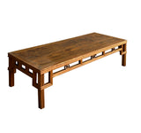 Vintage Chinese Simple Ming Style Coins Apron Rectangular Coffee Table ws4655S