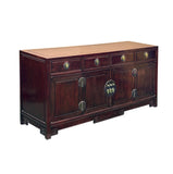 Oriental Rosewood MoonFace Drawers Credenza Sideboard Console Cabinet ws4667S