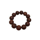 Chinese Zitan Rosewood Carved Beads Hand Rosary Praying Bracelet ws4693S