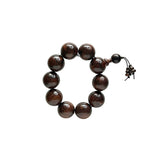 Chinese Dark Brown Rosewood Beads Hand Rosary Praying Bracelet ws4696S