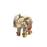 Ceramic Elephant Trunk Up Ingot Delicate Accent Decor Figure ws4708S