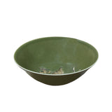 Chinese Celadon Green Color Phoenix Graphic Ceramic Bowl Display Art ws4721S