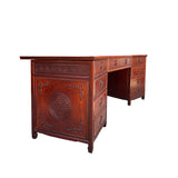 Oriental Brown Rosewood Drawers Base Plank Top Office Writing Desk ws4731S