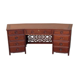 Oriental Brown Rosewood Drawers Base Plank Top Office Writing Desk ws4731S