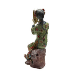 Chinese Porcelain Qing Style Dressing Music Lady Figure ws4774S
