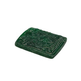 Natural Green Stone Dragon Motif Carving Display Plaque Art ws4800S