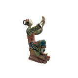Chinese Porcelain Ritual Style Dressing Catching Fish Lady Figure ws4851S