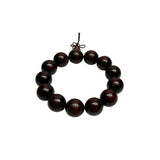 Chinese Dark Brown Rosewood Beads Hand Rosary Praying Bracelet ws4857S