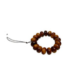 Chinese Brown Wood Grain Beads Hand Rosary Praying Bracelet ws4863S