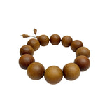 Chinese Brown Sandalwood Beads Hand Rosary Praying Bracelet ws4874S