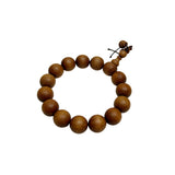 Chinese Brown Sandalwood Beads Hand Rosary Praying Bracelet ws4877S