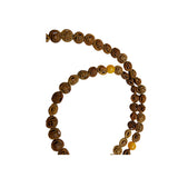 Brown Carved Flat Bean Shape Beads Hand Rosary Praying Chain ws4881S