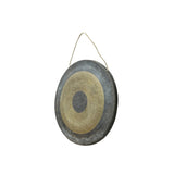 23.5" Vintage Oriental Mixed Metal Round Gong Display ws4910S