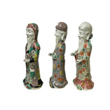 Chinese Canton Color Mixed Feng Shui Fok, Lok, Sau Figure Set ws4915S