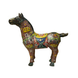 Vintage Oriental Chinese Reddish Maroon Cloisonne Metal Horse Figure ws4935S