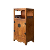 Vintage Light Brown Open Display Alcove Storage Cabinet ws4945S