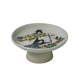 Chinese Small Color Graphic Round Porcelain Goblet Offer Display Plate ws4963S