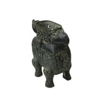 Green Bronze-ware Ram Ox Ding Archaic Zoomorphic Ritual Vessel Display ws4968S