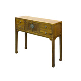 Honey Brown 4 Drawers Slim Narrow Console Side Foyer Table ws4980S