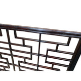 Dark Brown Rustic 100" Geometric Rectangular Wood Panel Screen ws5009S