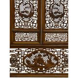Chinese Cow Ox Cranes Motifs Wood Wall Panel Window Screen ws5024S