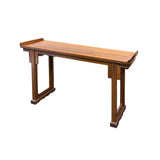 Oriental Point Edge Altar Natural Wood Grain Everted Flanges Console Table ws5028S