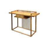 Simple Oriental Minimalistic Natural Wood Console Side Table Desk ws5029S