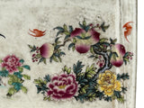 Vintage Finish Rooster Flower Graphic Rectangular Porcelain Plate Art ws5042S