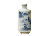 Small Blue White Handpaint Scenery Graphic Porcelain Vase ws5044S