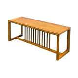 Solid Wood Light Brown Minimalistic Low Bench Coffee Table ws5066S