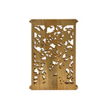 Rectangular Oriental PlumBlossom Bird Motif Wood Wall Panel Plaque ws3612S