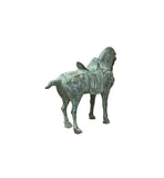 Chinese Rustic Oxidized Patina Color Ancient Style Horse Metal Figure GB006S
