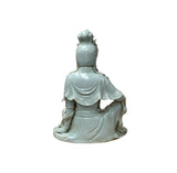 Chinese Handcrafted GuanYin Bodhisattva Tong Style Off White Porcelain Statue GB014S