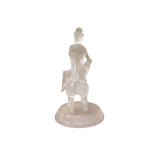 White Crystal Glass Liuli Pate-de-Verre Manjushri Kwan Yin Bodhisattva Statue GB026S
