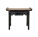Chinese Black Lacquer Tall Shrine Offering Altar Console Table GB031S