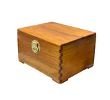Chinese Medium Brown Rectangular Camphor Wood  Storage Box Chest GB040S
