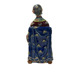 Chinese Porcelain Qing Style Dressing Holding Cat Lady Figure GB052S