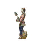 Chinese Porcelain Qing Style Dressing Holding Mirror Lady Figure GB053S