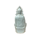 Pale Celadon White  GuanYin Bodhisattva Tong Style Porcelain Statue GB078S