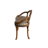 Vintage Neoclassical Swan Accent Cushion Seat Bench Side Chair GB109S