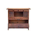 Oriental Brown Brass Hardware Drawers Accent Storage Cabinet GB115S