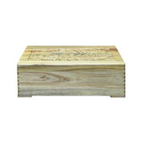 Light Tan Brown Dragon Carving Camphor Wood Trunk Chest GB124S