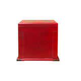 Chinese Oriental Red Dragon Phoenix Mirror Rectangular Jewelry Box GB216S