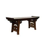 22" Brown Wood Rectangular Ru Yi Point Edge Display Stand Riser GB242S