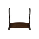 Chinese Brown Wood Horizontal Pen Brush Holder Display Rack GB274S