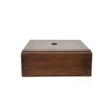 Oriental Plain Surface Brown Natural Wood Small Square Accent Box GB279S