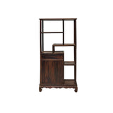 Chinese Brown Rosewood Rectangular Small Curio Display Stand GB336S