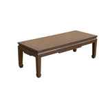 Oriental Dark Brown Natural Wood Drawers Rectangular Low Coffee Table GB623S