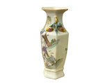Chinese Scenery Graphic Hexagonal White Porcelain Art Vase GB660S